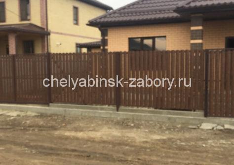 забор из евроштакетника для палисадника