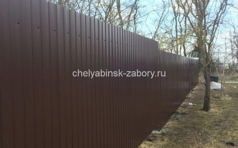 забор из профлиста в Челябинске